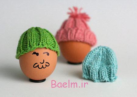 تزئین تخم مرغ عید با کاموا