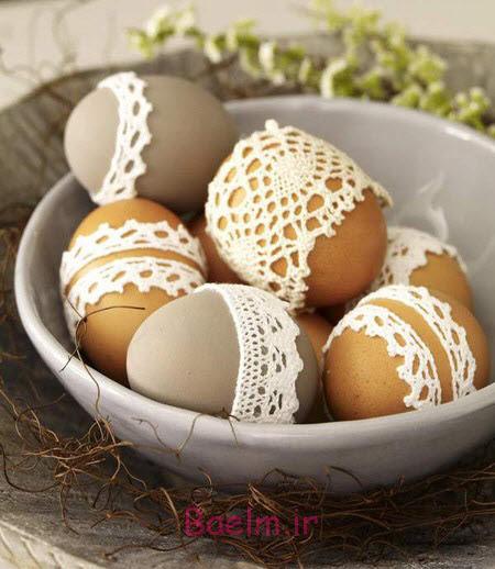 تزئین تخم مرغ عید با کاموا