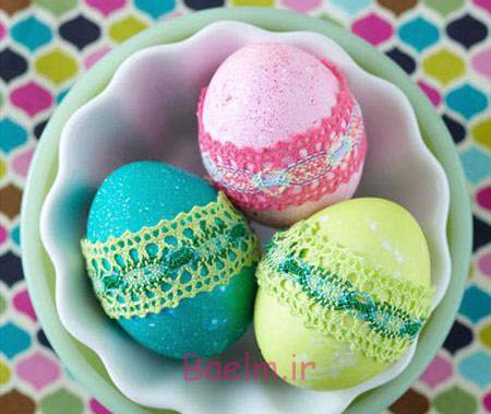 تزئین تخم مرغ عید با کاموا