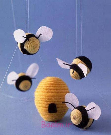 تزئین تخم مرغ عید با کاموا