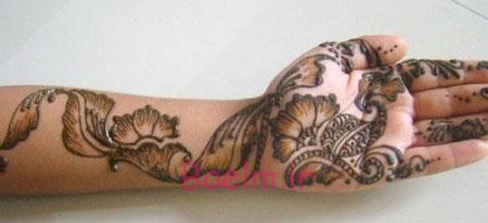 عقد و عروسي | آموزش نقاشي با حنا روي دست مخصوص حنا بندان