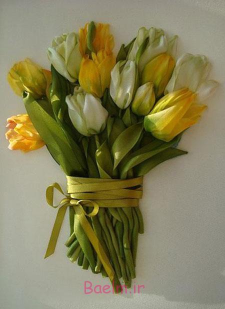 تابلو روبان دوزی,دوخت تابلوهای روبان دوزی