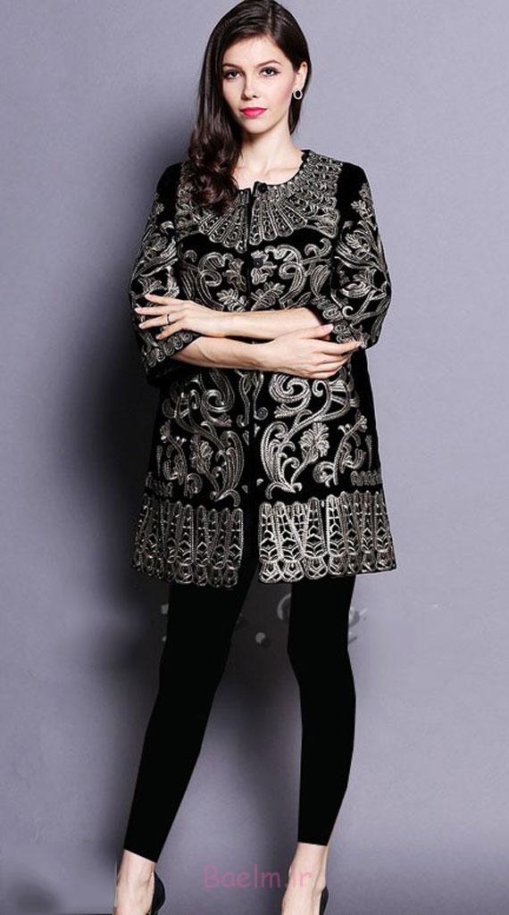 مد و پوشاک | مدل های مانتو مجلسی گلدوزی شده زنانه و دخترانه sonti-manto-(10)