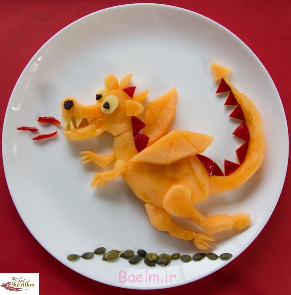 آموزش تصویری | آموزش درست کردن خربزه به شکل اژدها (بسیار جالب)