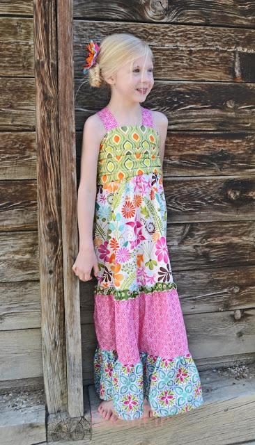 flower style old girls dress collection