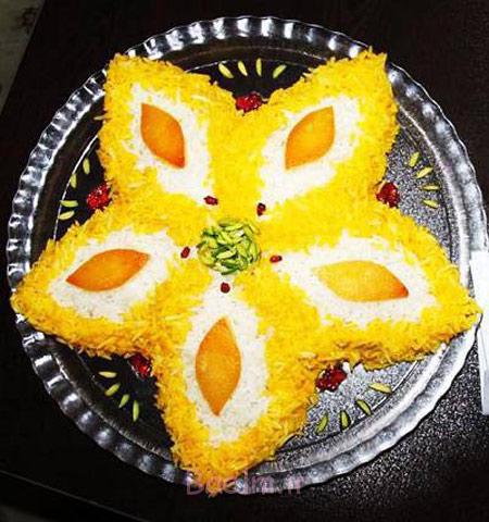 تزیین مجلسی برنج, تزیین پلو