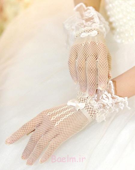 دستکش با گیپور عروس،دستکش ست لباس عروس دستکش عروس, دستکش بدون انگشت عروس
