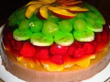 طرز تهیه ژله با میوه,تزیین ژله با میوه,ژله با میوه
