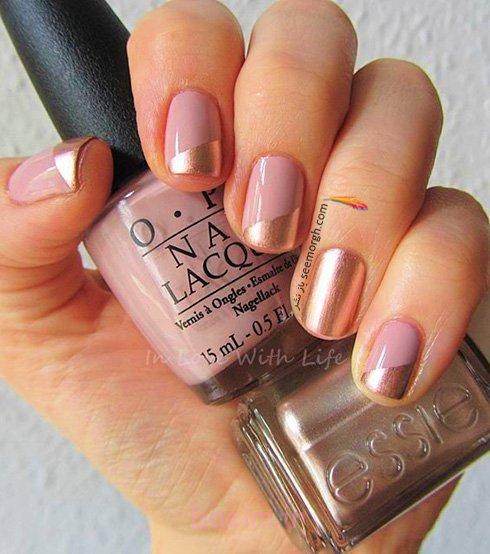 مدل های زیبای طراحی ناخن به رنگ سال 95 / 2016 مدل طراحی ناخن با رنگ صورتی برای سال 2016 - مدل شماره 1