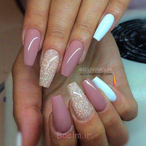 مدل های زیبای طراحی ناخن به رنگ سال 95 / 2016 مدل طراحی ناخن با رنگ صورتی برای سال 2016 - مدل شماره 3