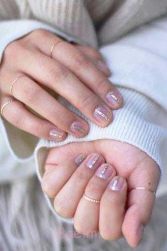 طراحی ناخن مینیمال،طرح های مینیمالیست طراحی ناخن ساده