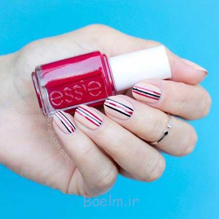 طراحی ناخن مینیمال،طرح های مینیمالیست طراحی ناخن ساده