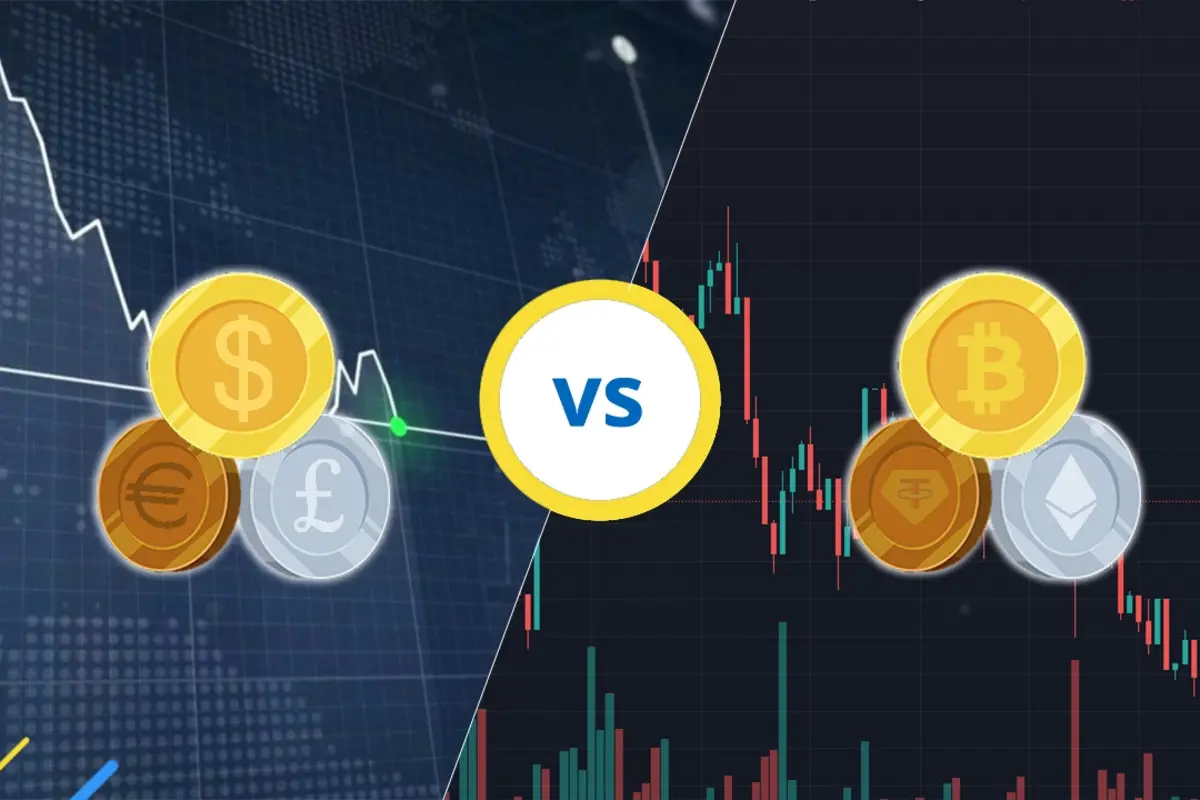 مقایسه بازار فارکس و کریپتو