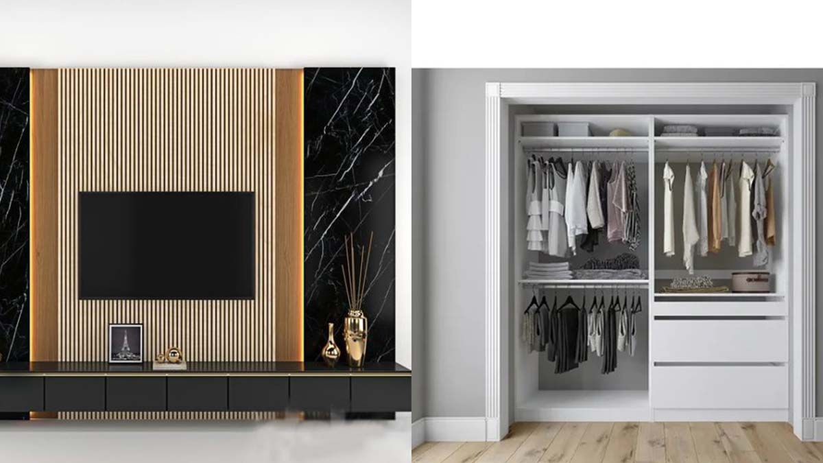 وسایلی که خانه را شیک می کند؟ (لیست لوازم ارزان و ساده) استفاده از تی وی وال و کلوزت روم برای شیک کردن خانه