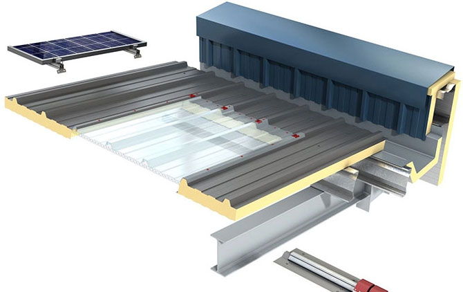 خرید و قیمت ساندویچ پانل سقفی آشنایی با ساندویچ پانل سقفی
